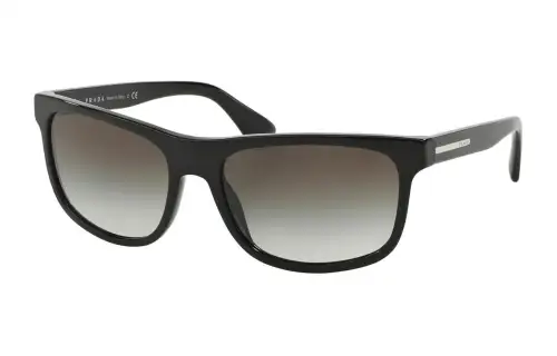 PRADA Plastic Rectangular Sunglasses Men's Black
