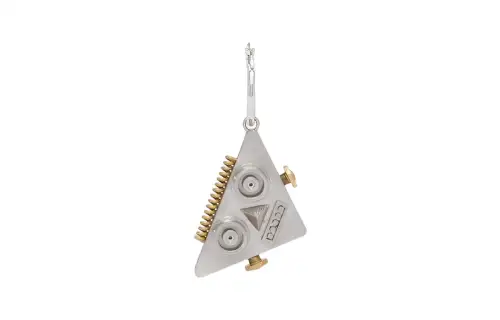PRADA Earrings Unisex Light Gray
