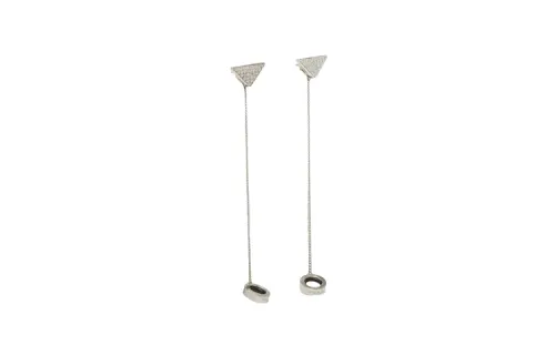 【Previous Season】Crystal Logo rhinestone-embellished dangle earrings