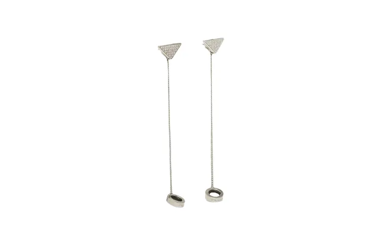 【Previous Season】Crystal Logo rhinestone-embellished dangle earrings