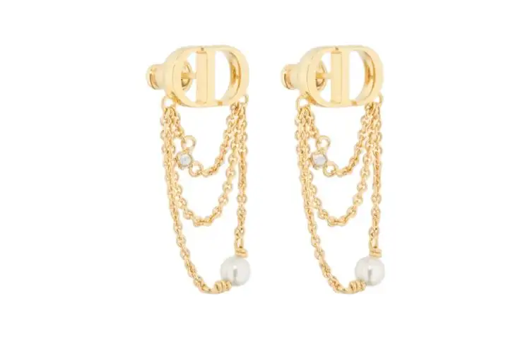 DIOR Metal Earrings Women's Gold
