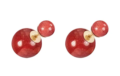 DIOR Earrings Women's Red