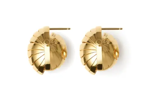 Burberry Sterling Silver, Gold Plated Earrings Women's Gold