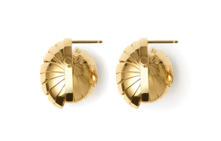 Burberry Sterling Silver, Gold Plated Earrings Women's Gold
