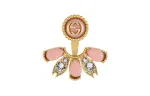 Gucci 2000-2015 Plated Resin and Rhinestones Interlocking G Single Push Back Earring costume earrings