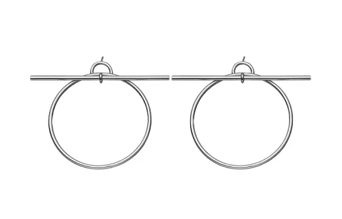 HERMES Chaine D'Ancre Sterling Silver Earrings Unisex