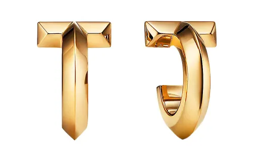 TIFFANY & CO. T Earrings Women's Gold