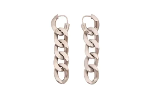 Maison Margiela Curb-Chain Detailed Drop Earrings