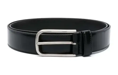 PRADA Buckle Closure, Pin Buckle Leather Belts Men's Black Width 3CM