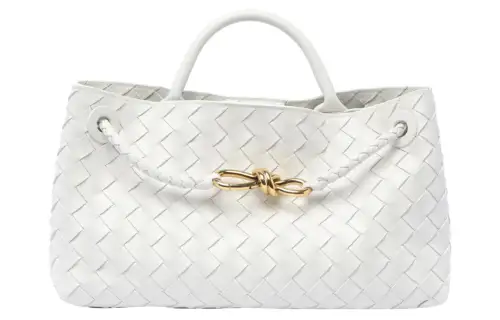Bottega Veneta Leather One Shoulder Handbag Women's White