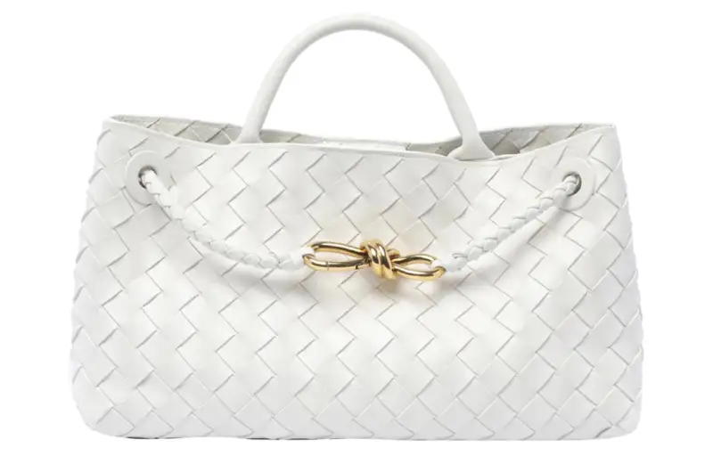 Bottega Veneta Leather One Shoulder Handbag Women's White