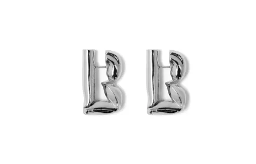 Burberry Sterling Silver Earrings Women's Silver