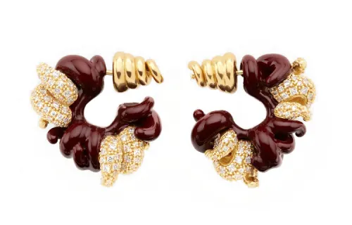 Bottega Veneta Earrings Women's Red