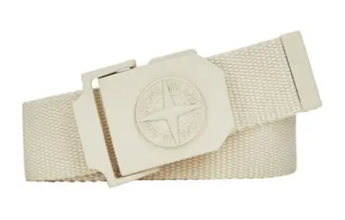 STONE ISLAND Woven Textured Design Belts Men's White 