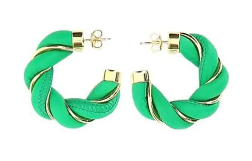 Bottega Veneta Interwoven Hoop Earrings