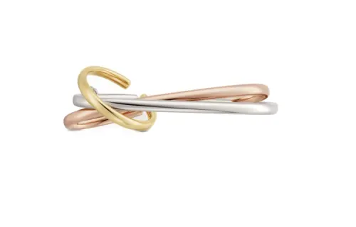 CARTIER Trinity Series 18K Gold 18K White Gold 18K Rose Gold Earrings Unisex Multicolor
