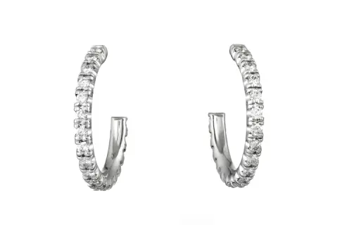 CARTIER Etincelle De Cartier Collection 18K White Gold With Diamond Earrings Unisex White Gold