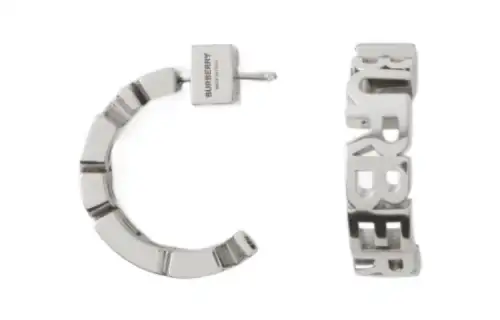 Burberry Brass Earrings Women's Silver