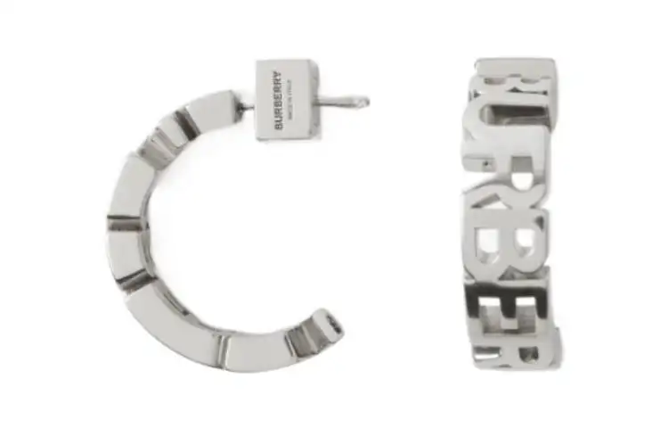 Burberry Brass Earrings Women's Silver