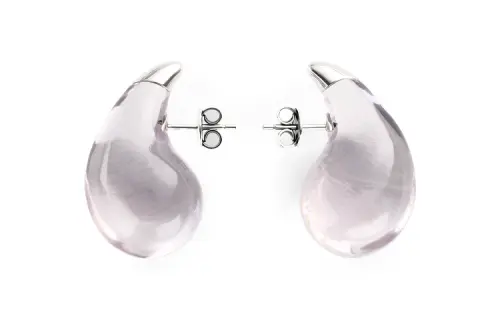 Bottega Veneta Sterling Silver Earrings Women's Pink