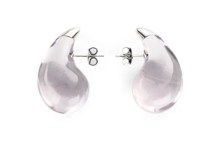 Bottega Veneta Sterling Silver Earrings Women's Pink