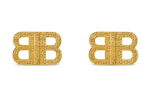 Balenciaga Brass Earrings Women's Gold