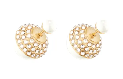 DIOR Stud Earrings Women's Gold