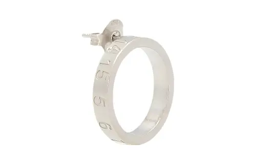 Maison Margiela Hoop Earrings Unisex Silver