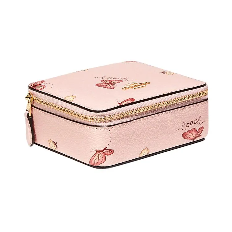 COACH Jewelry Bo Leather Makeup Bag Coin Purse Women's Pink