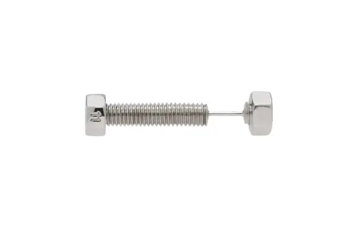 Maison Margiela Brass Earrings Women's Silver