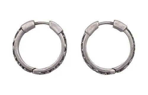 Maison Margiela Brass Earrings Unisex Silver