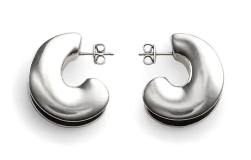 Bottega Veneta 925 Sterling Silver Earrings Women's Silver