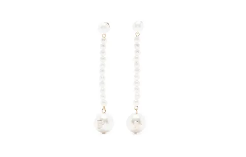 A BATHING APE Rose Gold-tone Faux Pearl Drop Earrings
