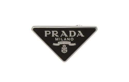 PRADA 925 Sterling Silver Earrings Women's Black