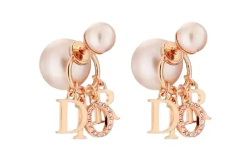 DIOR Metal Earrings Women's Rose Gold