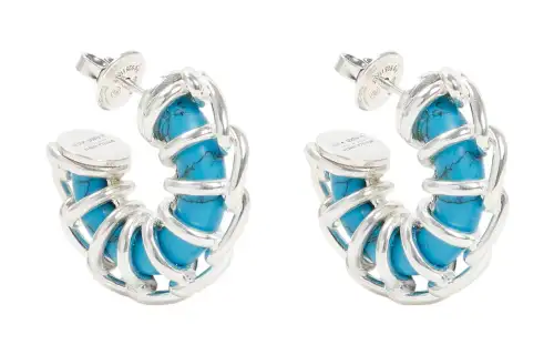Bottega Veneta Two Tone Hoop Earrings