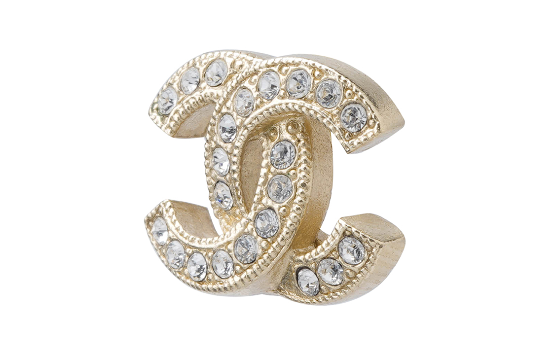 Женские серьги Chanel Logo Gold (золотые) — Золото — фото 2