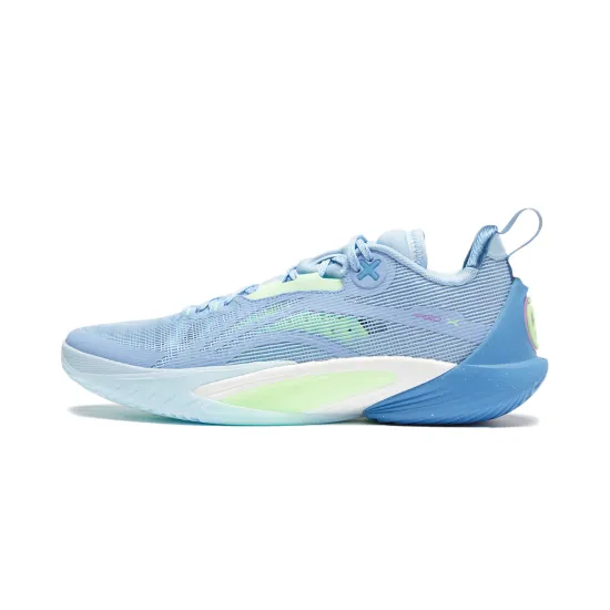 LiNing Speed 10 BOOM Technology Slip Resistant Breathable Support Rebound Low Top Basketball Shoes Men's Aurora Blue