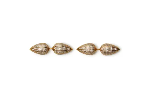 Burberry crystal-embellished pear earrings