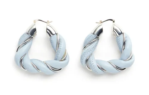 Bottega Veneta Woven Hoop Earrings