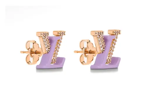 LOUIS VUITTON ICONIC Earrings Women's Purple