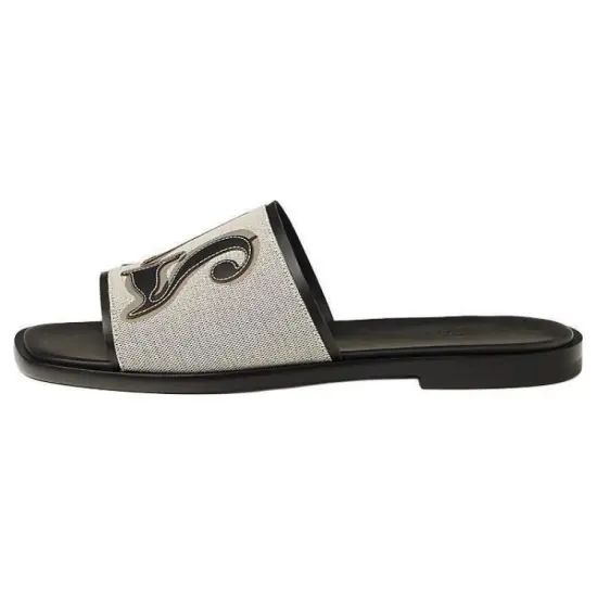 HERMES Slide Slippers Men Black