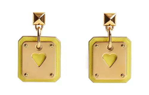 HERMES Alloy, Silver Plated, Gold Plated Earrings Women's