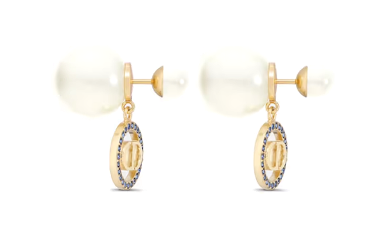 Женские earrings Dior Logo (разноцветные) — фото 2