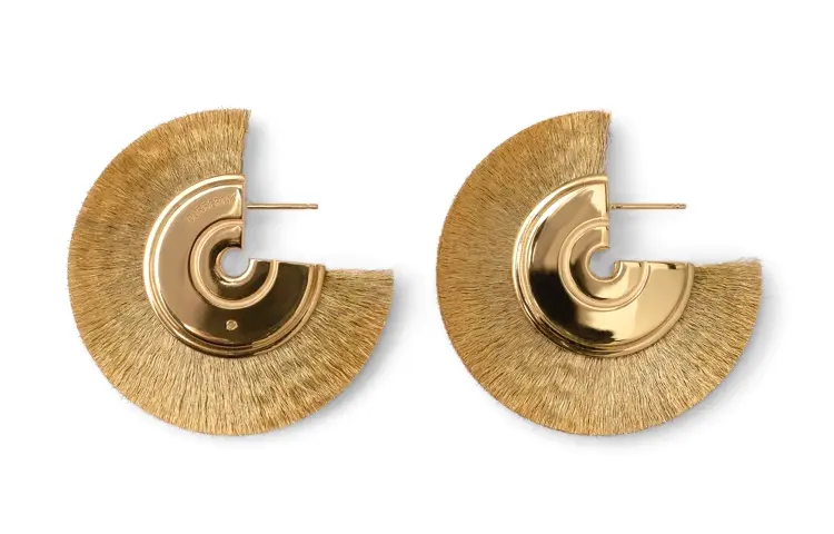 Burberry Sterling Silver, Gold Plated Earrings Women's Gold