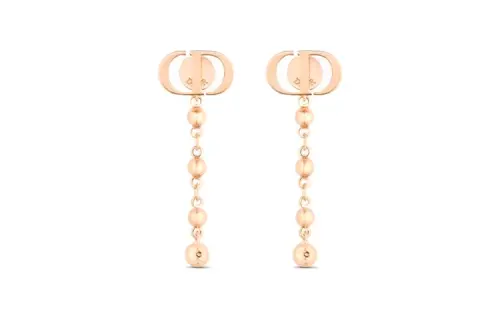DIOR Metal Earrings Women's Rose Gold