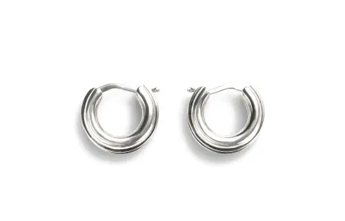 Bottega Veneta 925 Sterling Silver Earrings Men's Silver