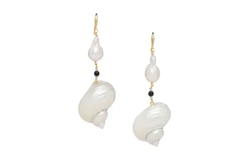 PRADA Shell Drop Earrings