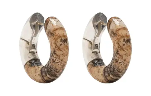 Bottega Veneta Half Stone Earrings