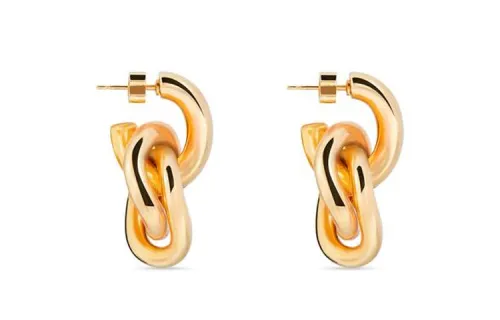Balenciaga Earrings Women's Gold